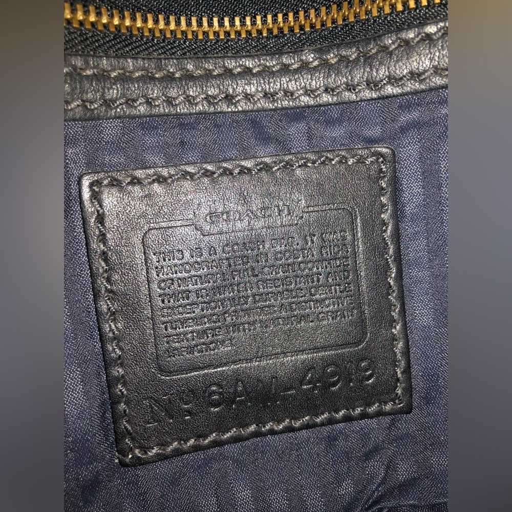Vintage Coach Black Leather Small Sonoma Flap Crossbody #4919 with creed error - Picture 13 of 13